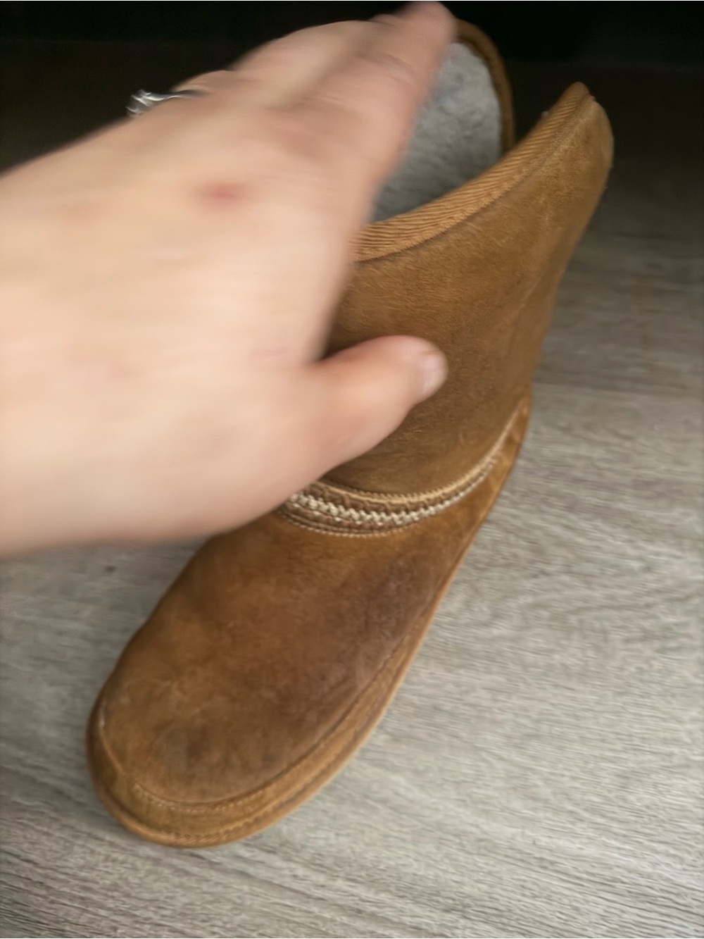 Classic women’s earth brand faux Shearling-Lined Boot - Brown 9